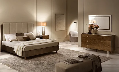 Schlafzimmer Fiamma Walnuss Hochglanz