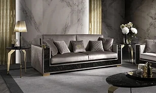 Polstermöbel Incanto Samtstoff Taupe