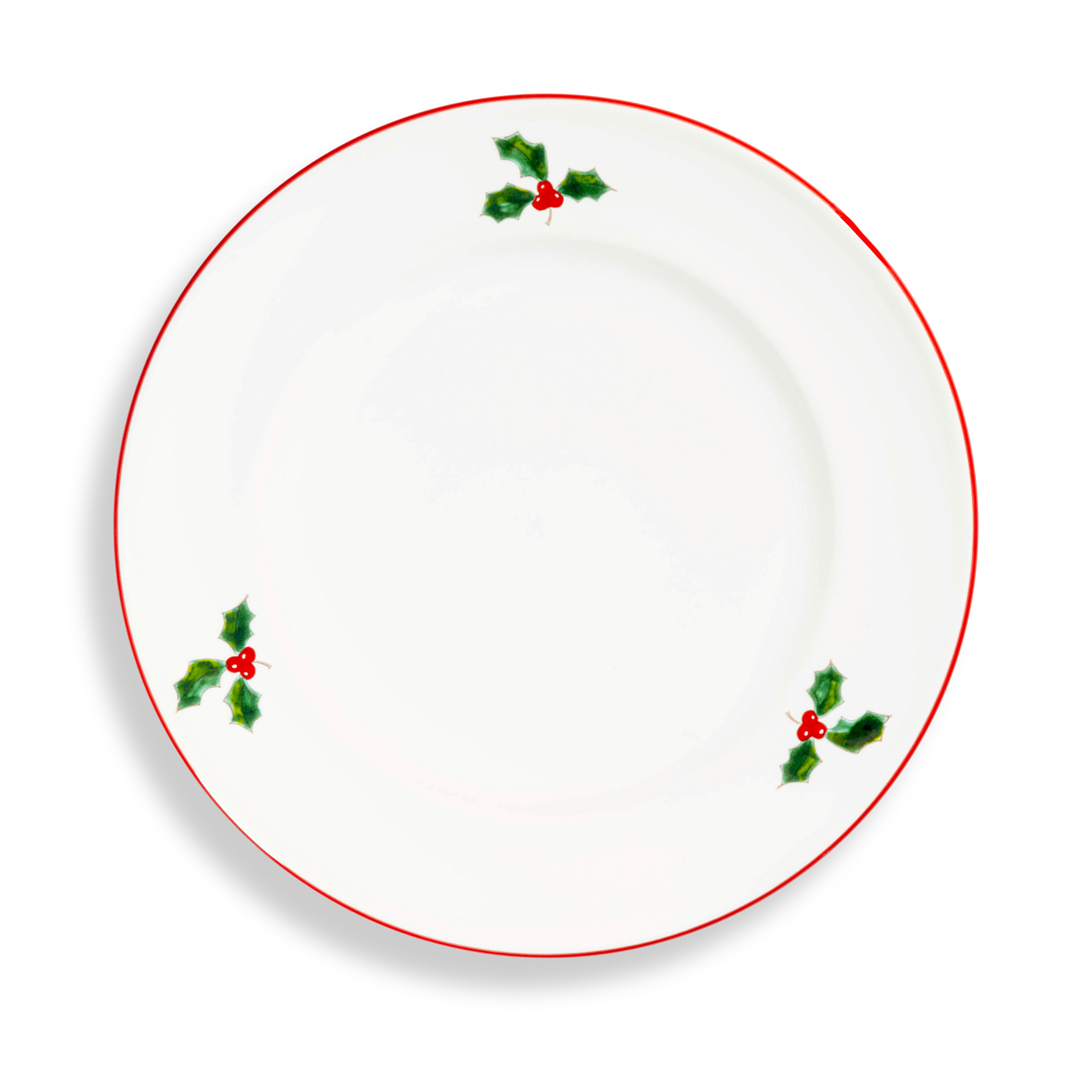 Dessertteller Winterbeere roter Rand