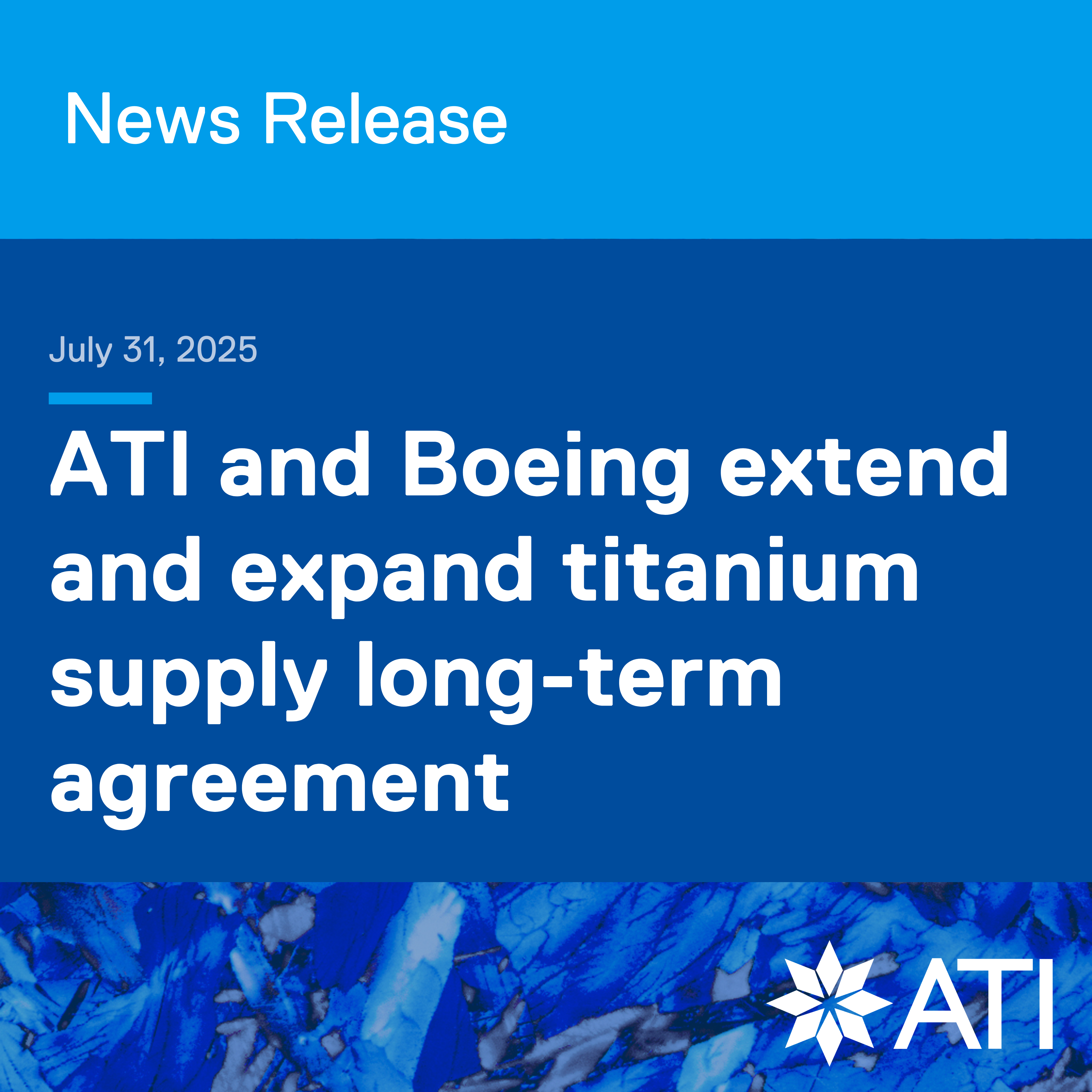 Titanprodukte für Boeing-Long-Term-Agreement