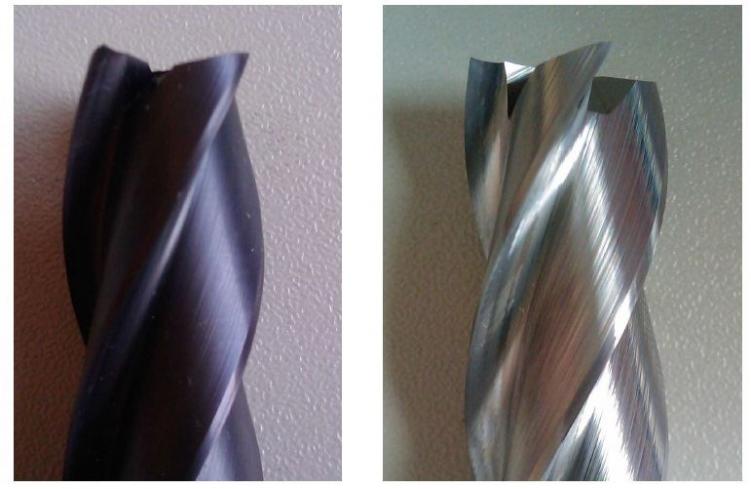 Entschichteter Hartmetallfräser