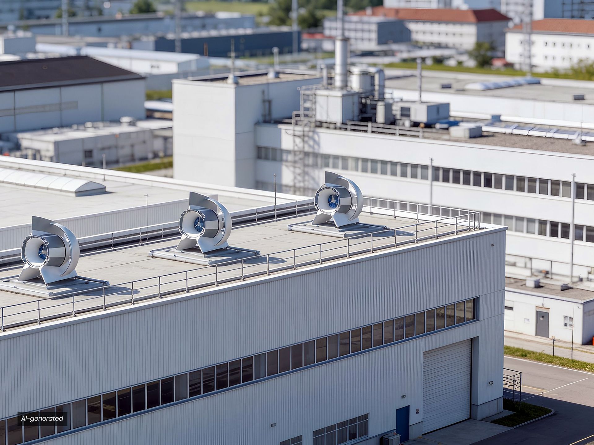 Turbine auf Industrieanlage