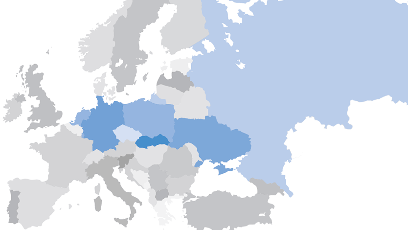 Vertriebsregionen der Dyckerhoff Gruppe