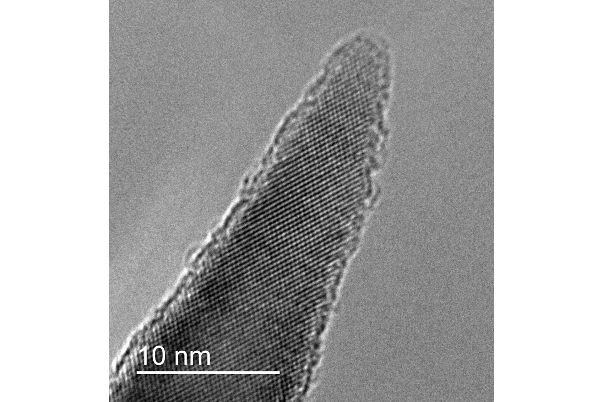 TEM-Aufnahme einer einzelnen NanoFrazor-Spitze