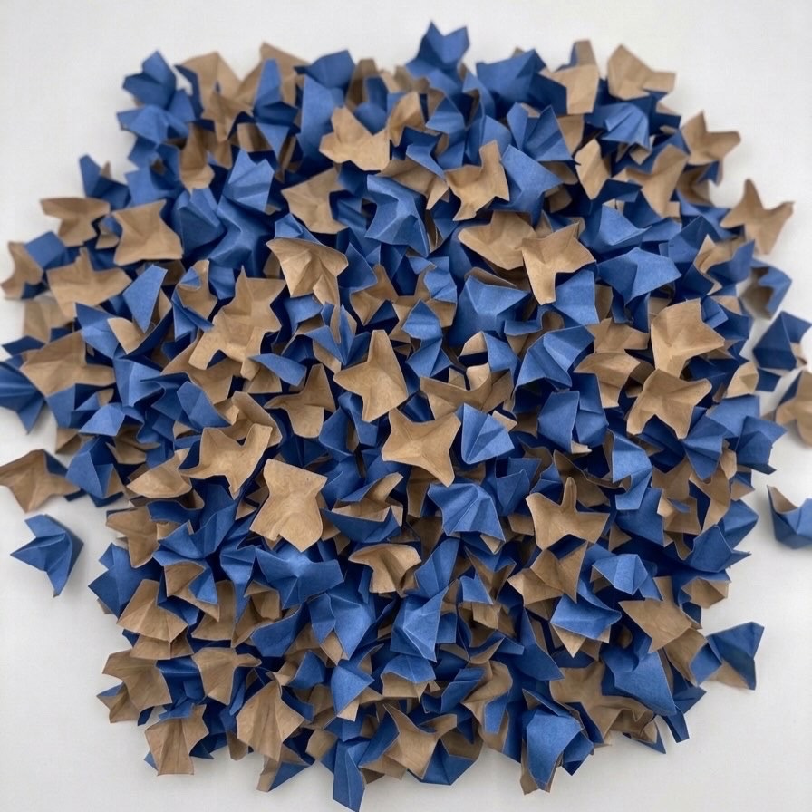 Füllmaterial in Wunschfarbe (Blau)