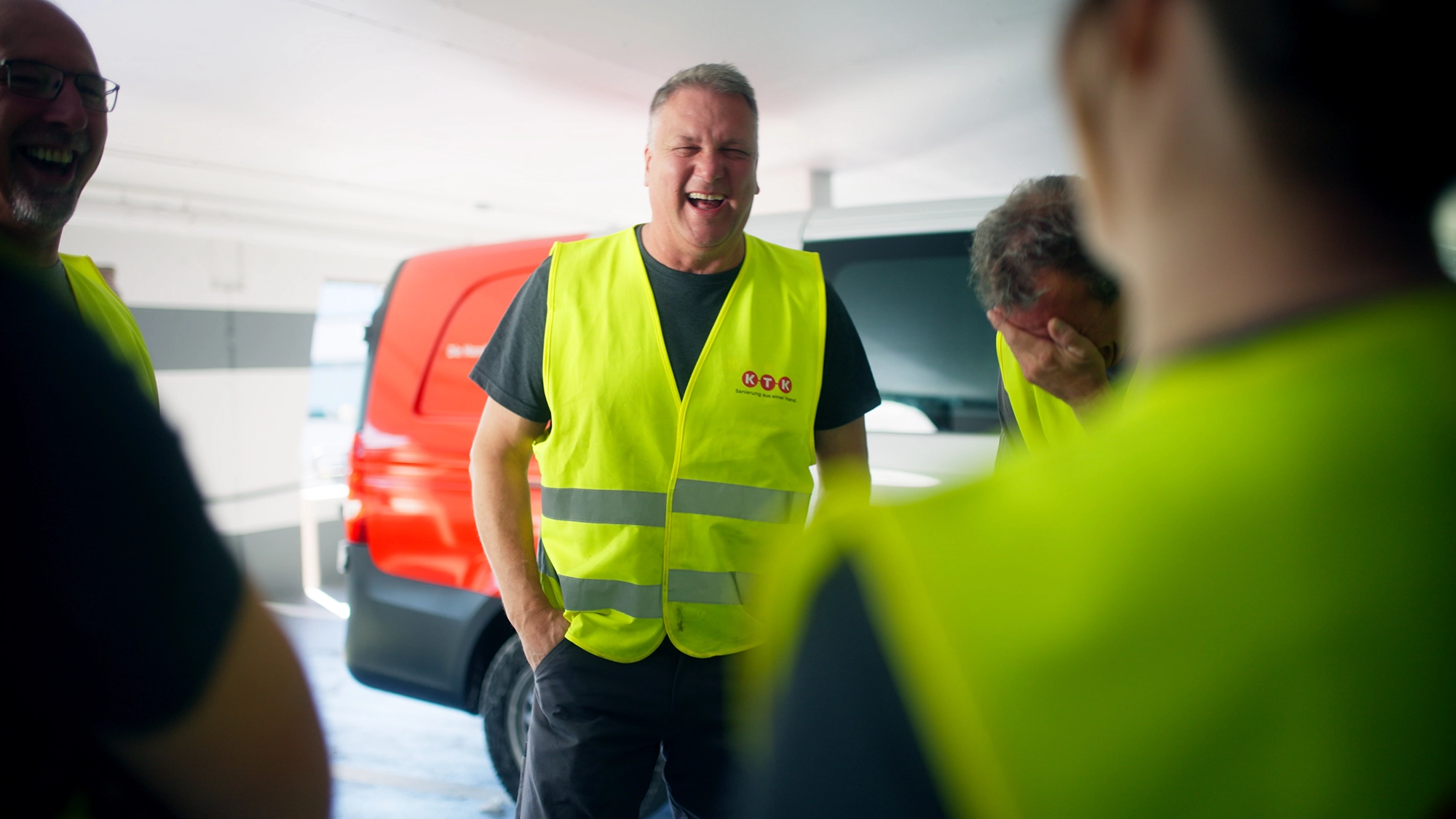 K-T-K-Team auf der Baustelle