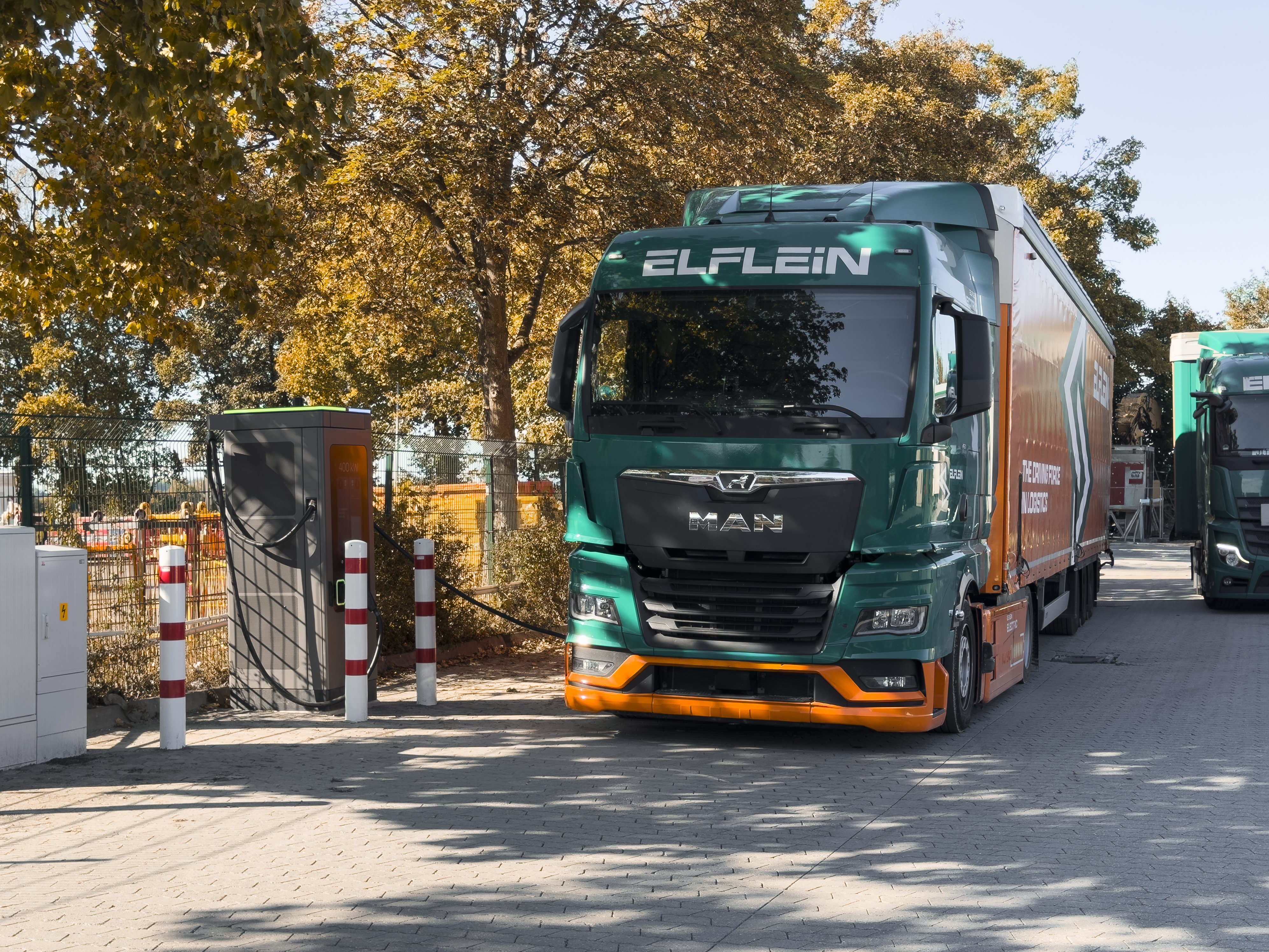 Charging park at the Eching logistics depot