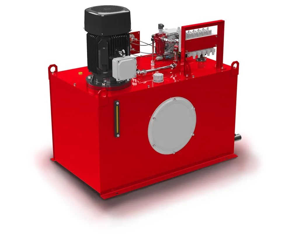 Hydraulikaggregat mit Sonderventilblock für die Bautechnik
