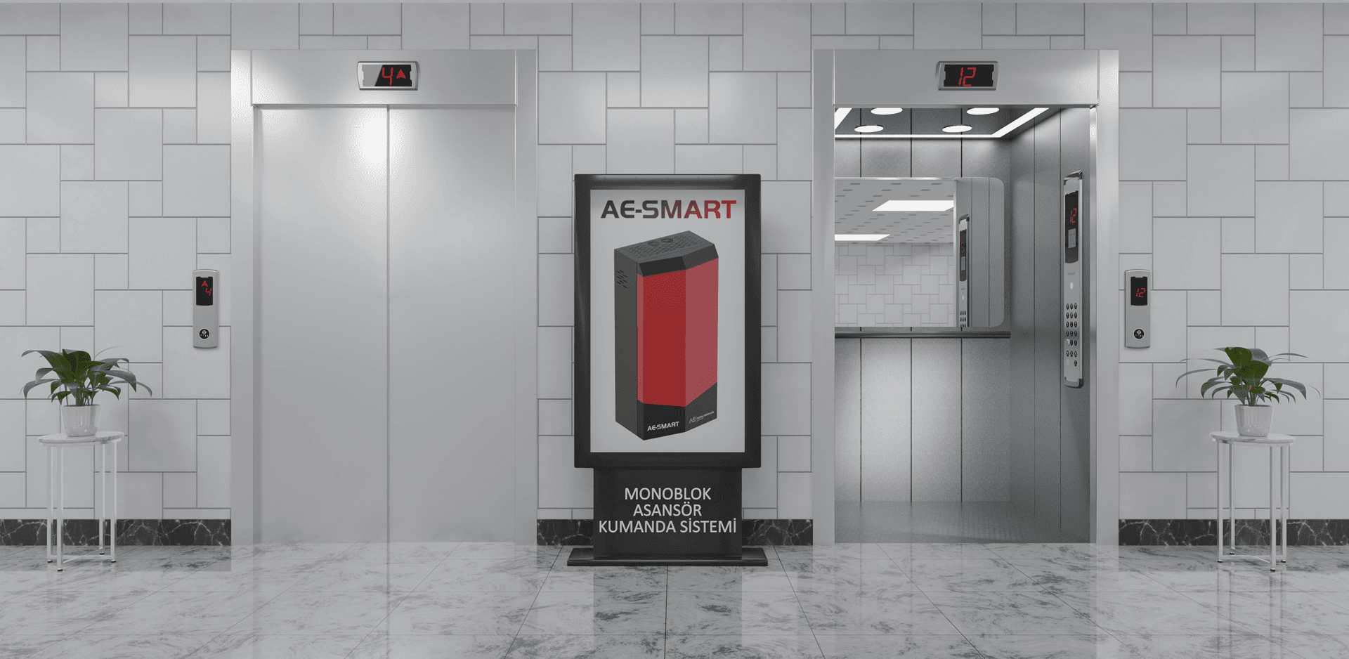 AE-SMART Monoblok Aufzug-Steuerungssystem