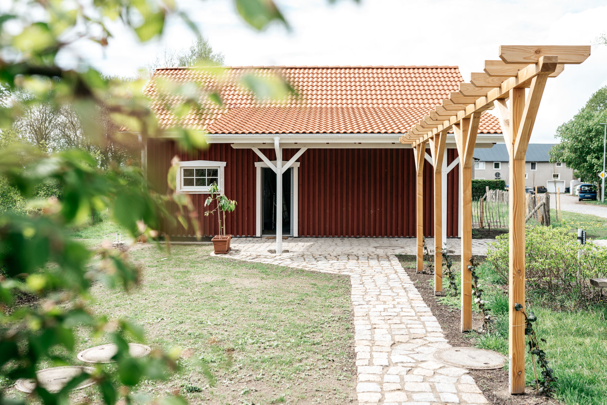 Fachwerkscheune im schwedischen Stil