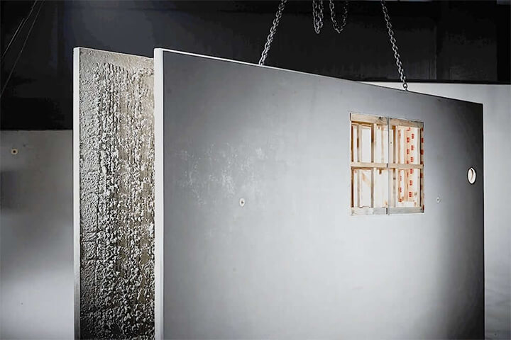 Vormontierte Wand