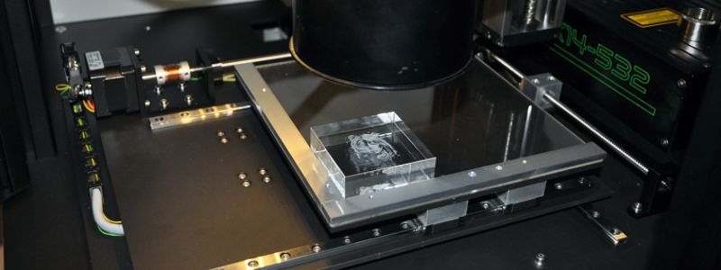 Lasermarkiertes Glasobjekt