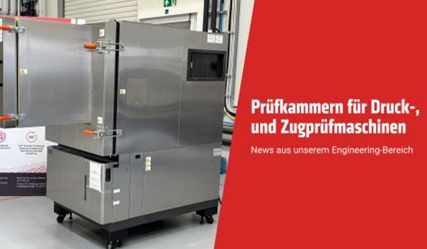 Prüfkammer für Druck- und Zugprüfmaschinen