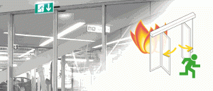 Automatische Brandschutztür
