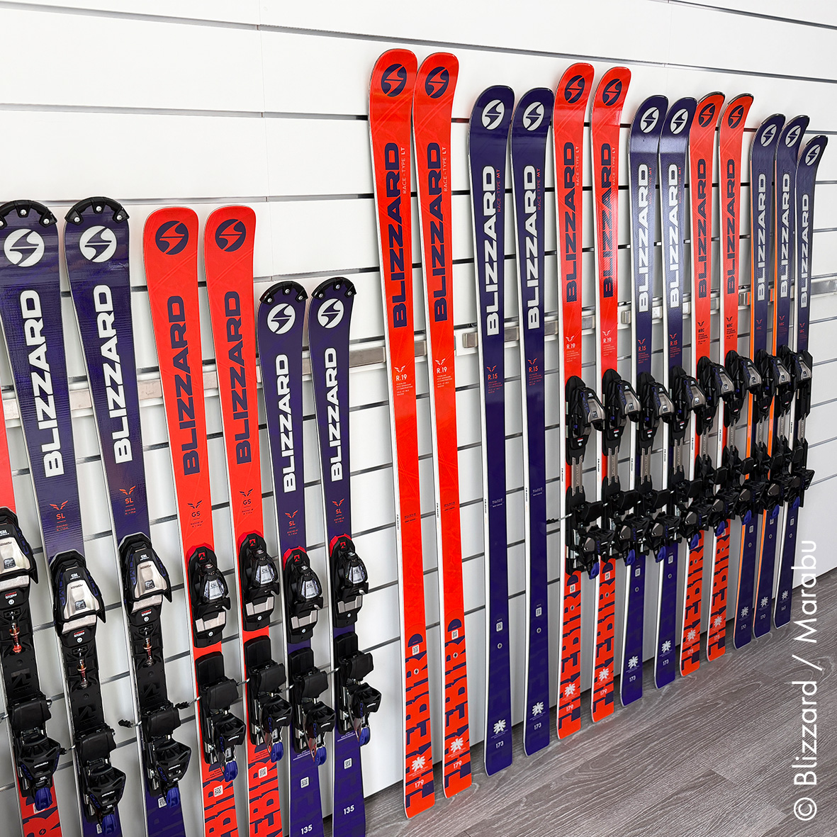 Ski (Blizzard Firebird) mit Mara Tech SK bedruckt