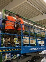 Gespanntes Schutznetz im Einsatz