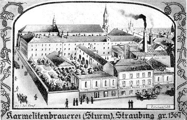 Historische Postkarte der Brauerei