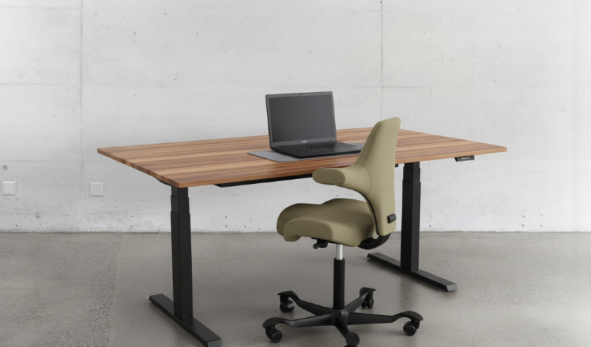 Bürotisch aus Massivholz