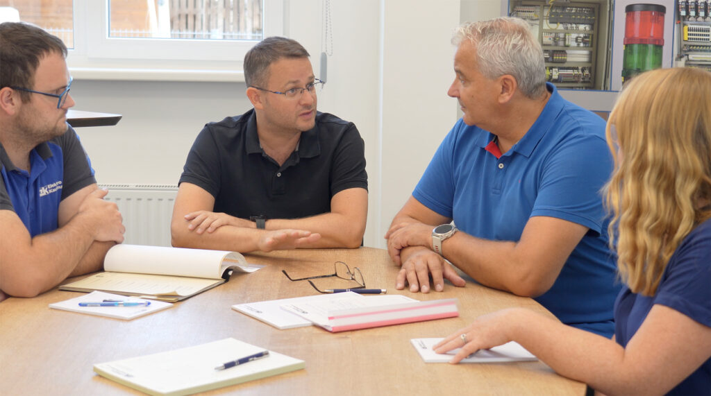 Projektbesprechung im Team