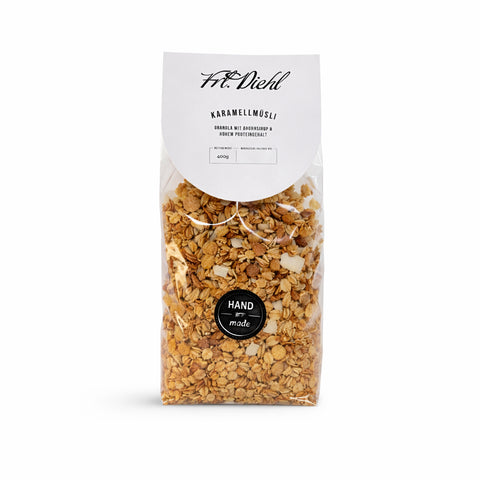 Bio Karamell Müsli Granola Ahornsirup & hoher Proteingehalt