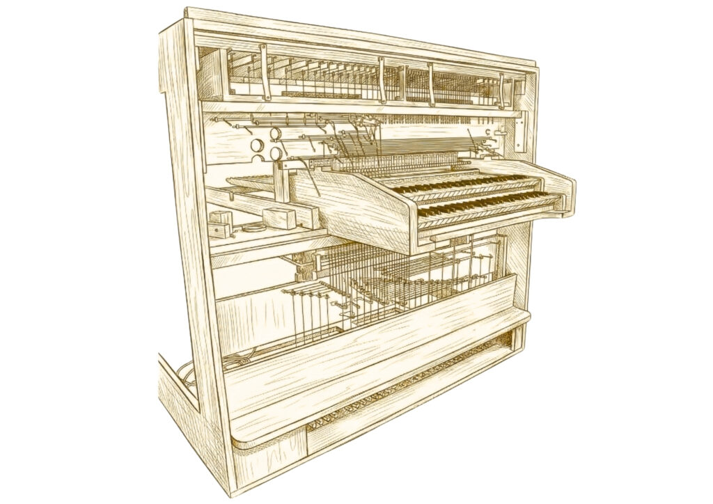 Harmonium mit Pedalanhang
