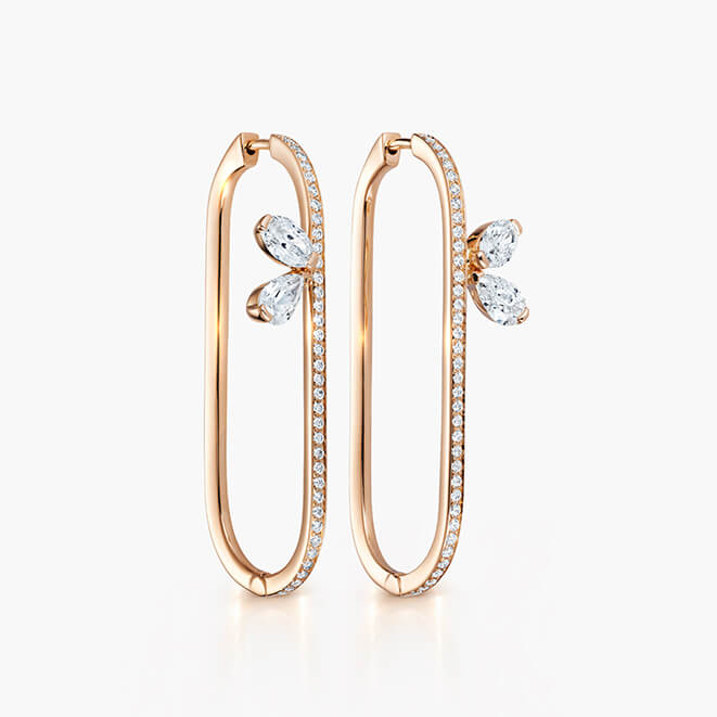 B-Glam Diamant-Ohrringe in 18K Roségold
