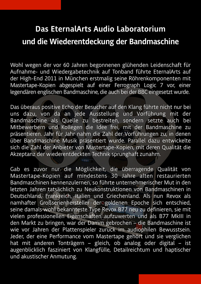 Restaurierte Bandmaschine