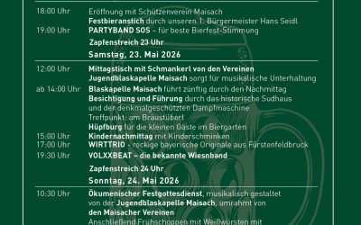Programm Brauereifest Maisach