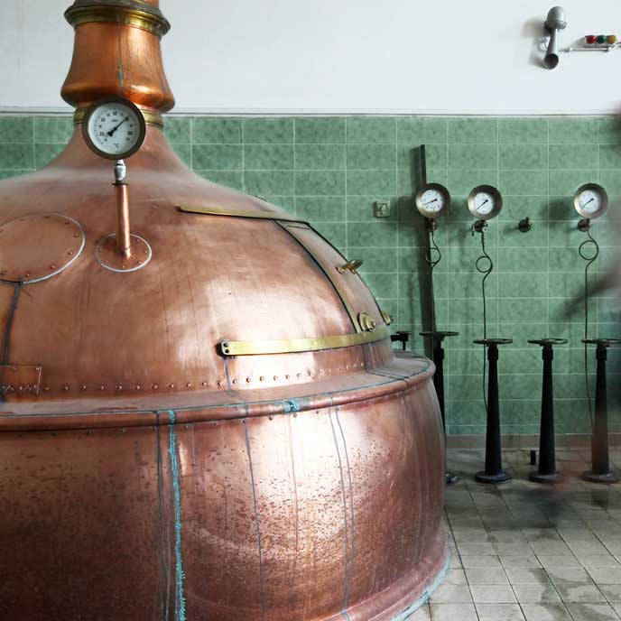 Braukessel der Brauerei Maisach
