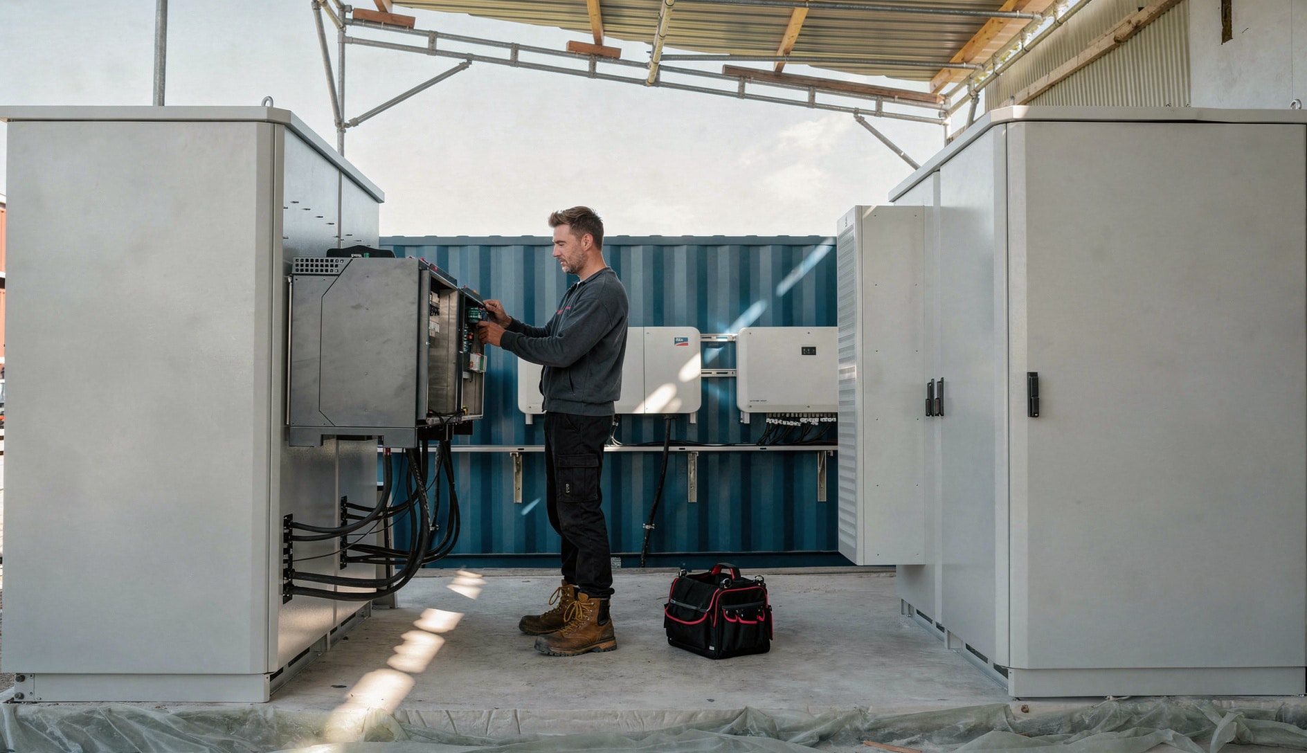 Batteriespeicher-Installation