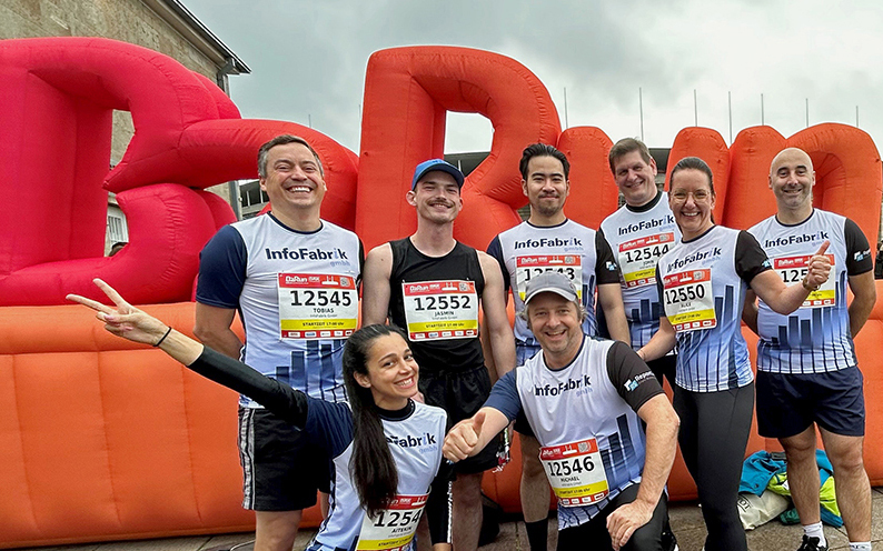 InfoFabrik Team beim B2Run in Berlin 2025