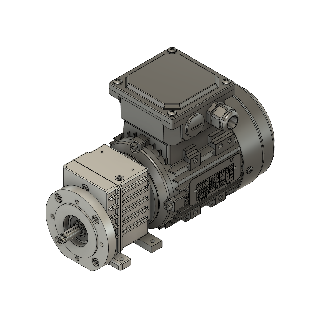 Getriebemotor Typ G23–G27-09/4, Bauform B3/B14R