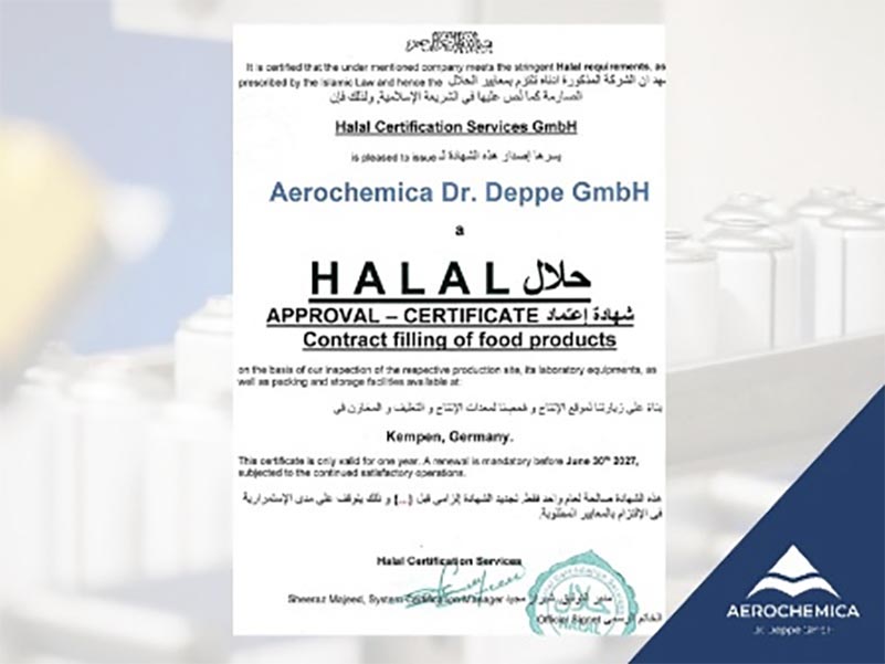 Halal-Zertifizierung der Aerosol-Abfüllung