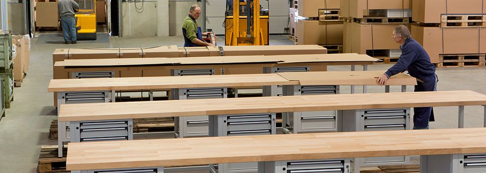 Arbeitsplatte aus Buche-Massivholz