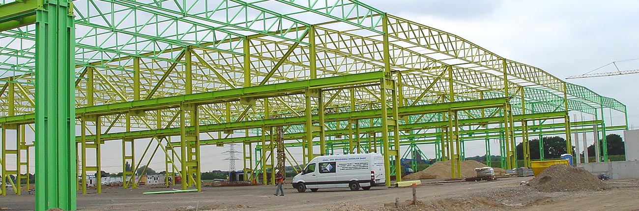 Steel construction at the Stützengrün site