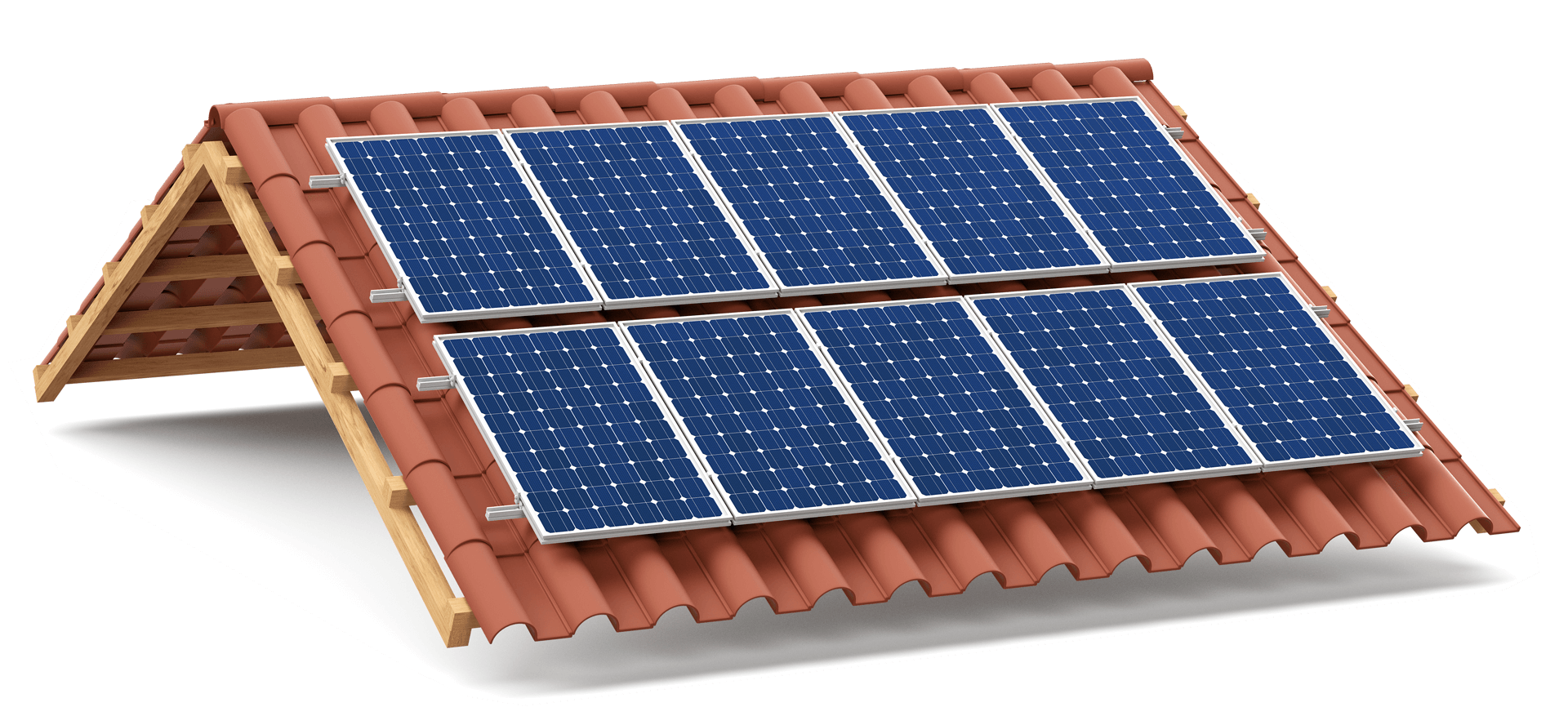 Dach mit PV-Modulen