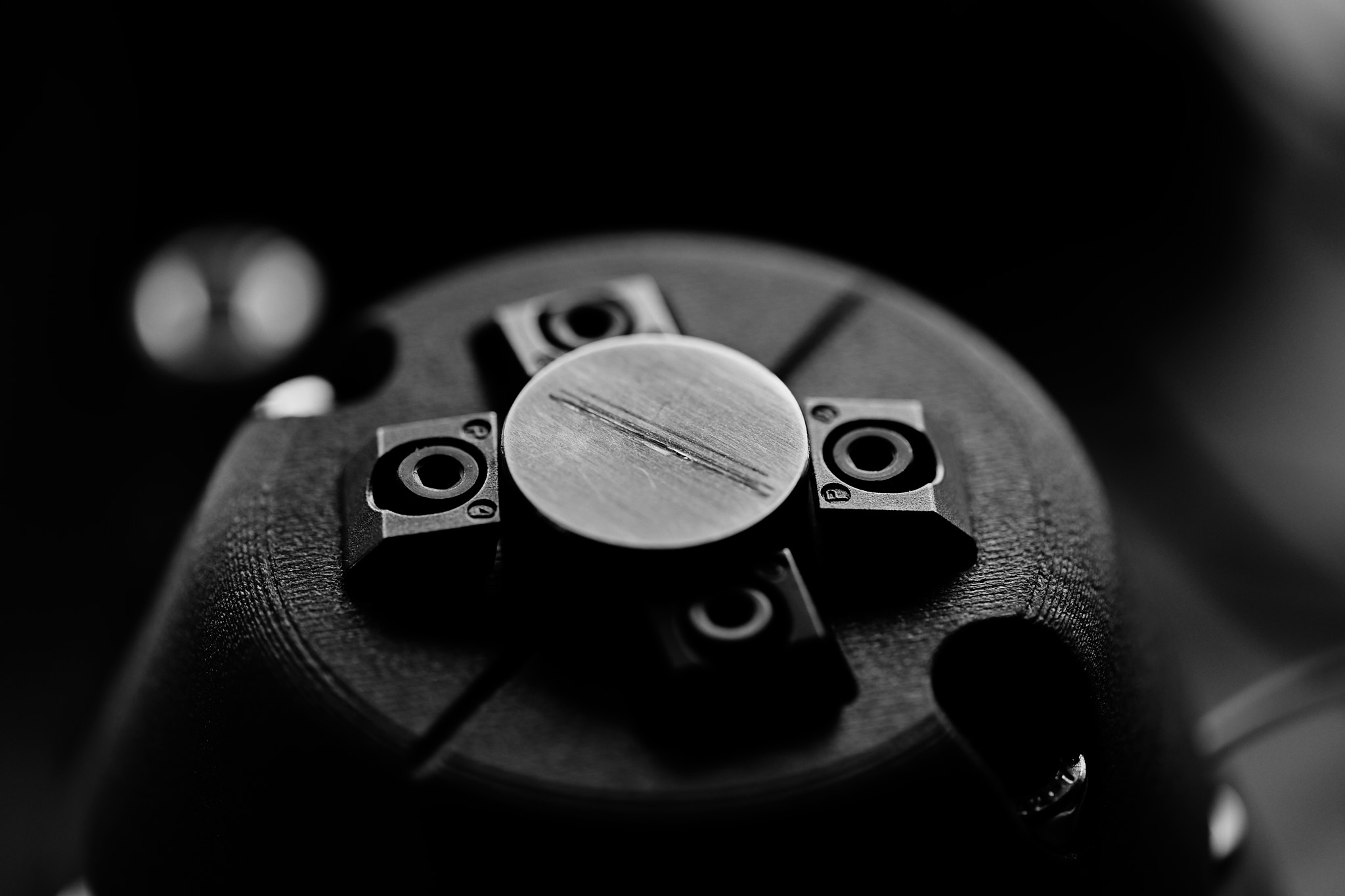 Verschleißmarke nach oszillierendem Ball-on-Disc-Versuch