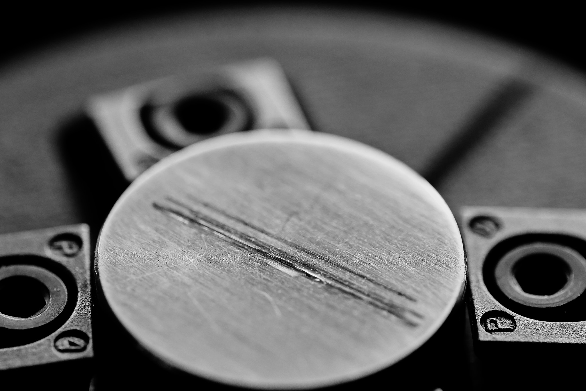 Probekörperscheibe nach Scratch-Test