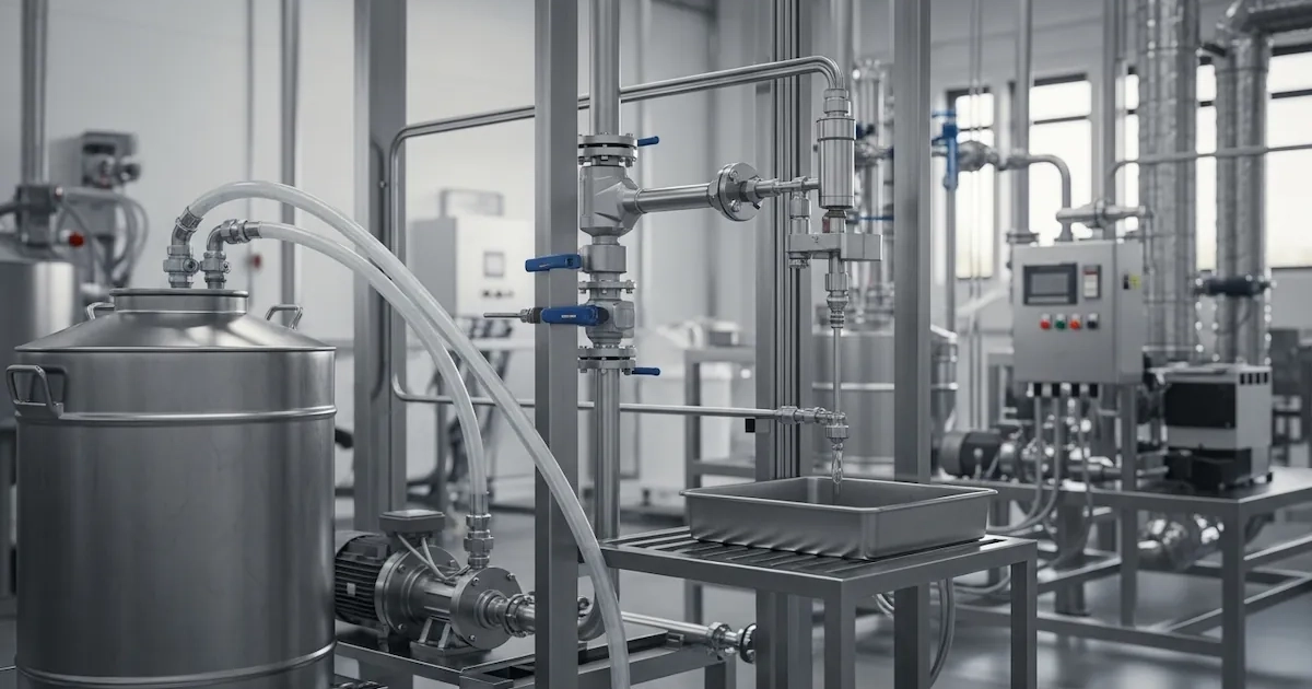 Industrieller Förderprozess mit Pumpenlösung