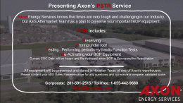 PSTR Service: Preserving, Storing, Testing, Reactivating