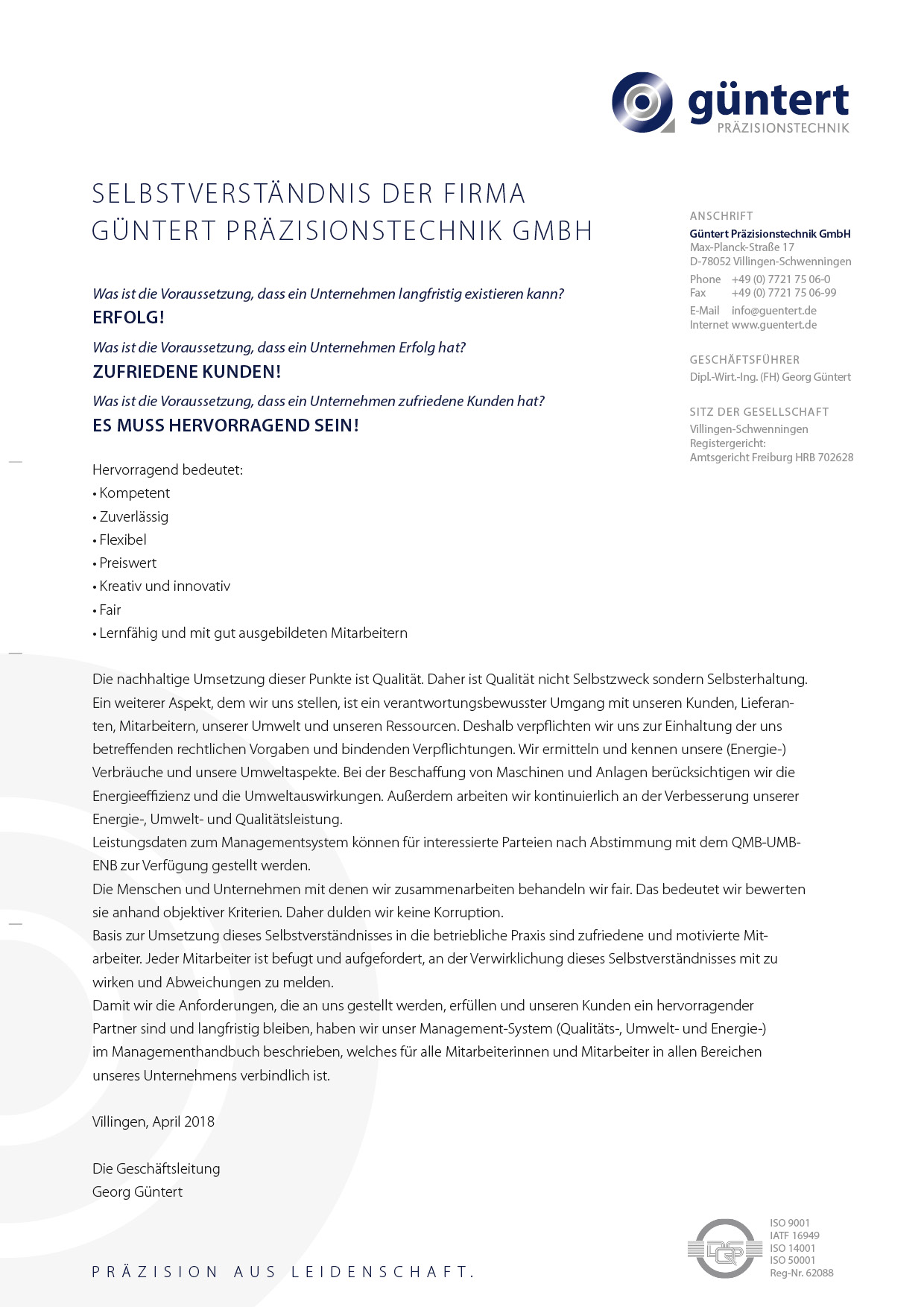 Güntert Präzisionstechnik als Arbeitgeber