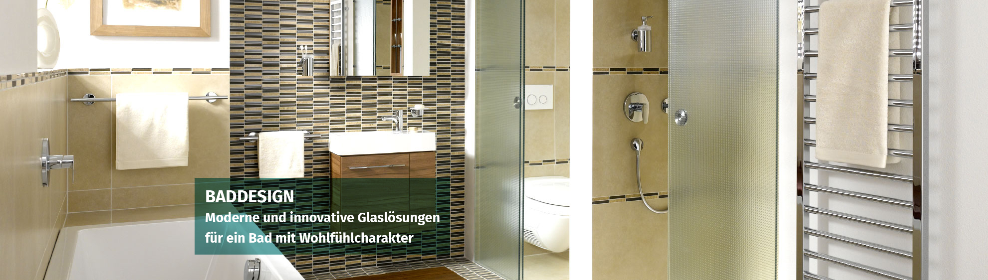 Duschglasanlagen und beleuchtete Duschen