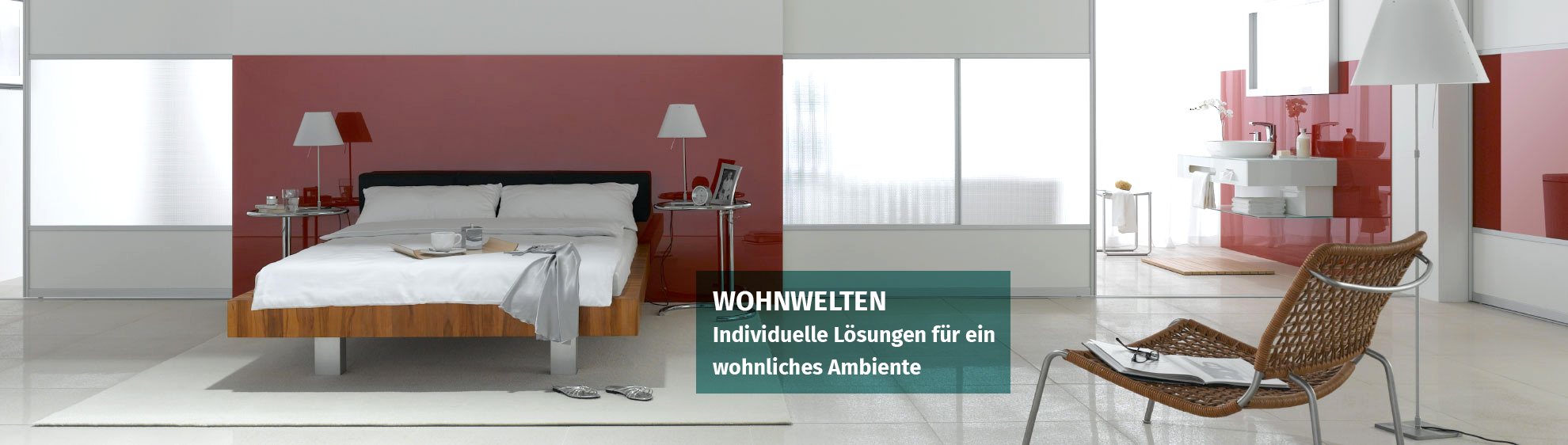Beleuchtete Spiegel und Wohnraumglas