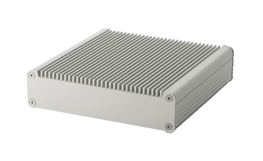 Kompaktes Aluminiumgehäuse mit Kühlrippen
