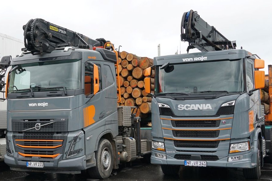 Rundholz-Fahrzeuge für GPS-gesteuerten Holztransport