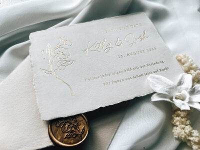 Letterpress Save-the-date-Karte