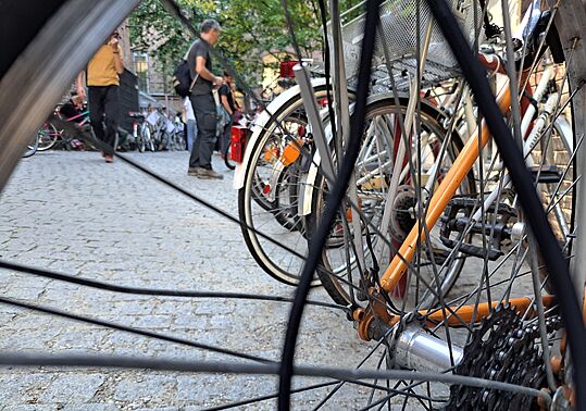 Bicycle flea market of the Bicycle.Self-Help.Workshop