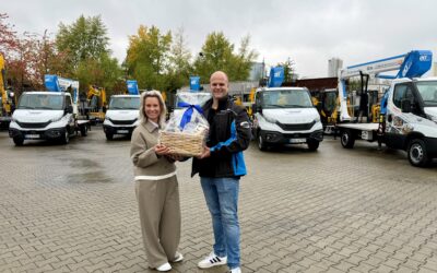 Übergabe von 20 LKW-Arbeitsbühnen an die Wiesecker Group in Weißenfels