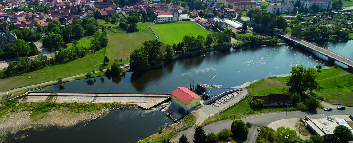 Wasserkraftwerk Mihla an der Werra / Thüringen