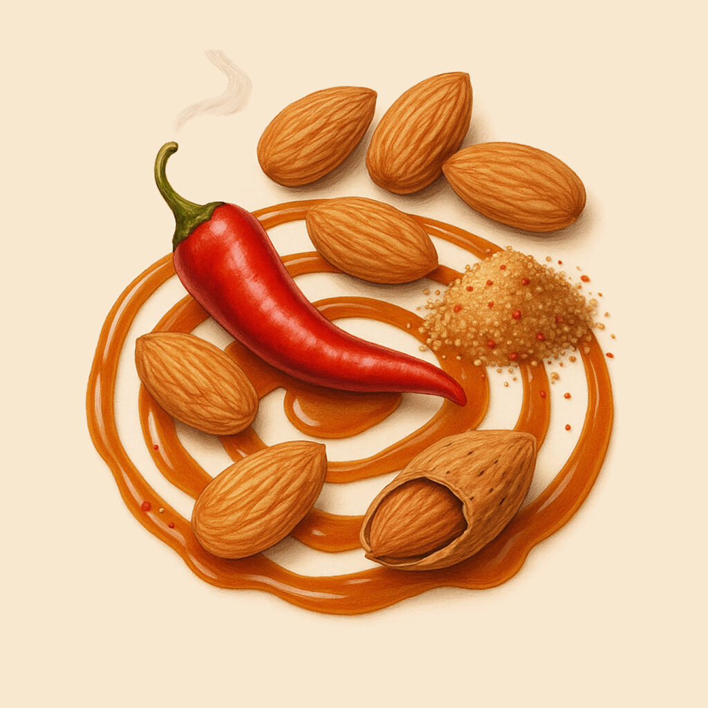 Gebrannte Nüsse (z. B. Cashewkerne)